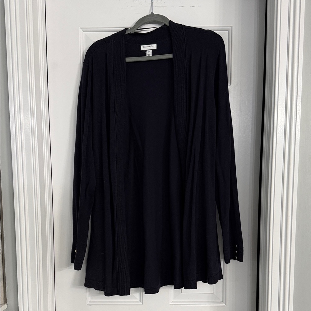 Charter Club Women's Blue Open Cardigan
